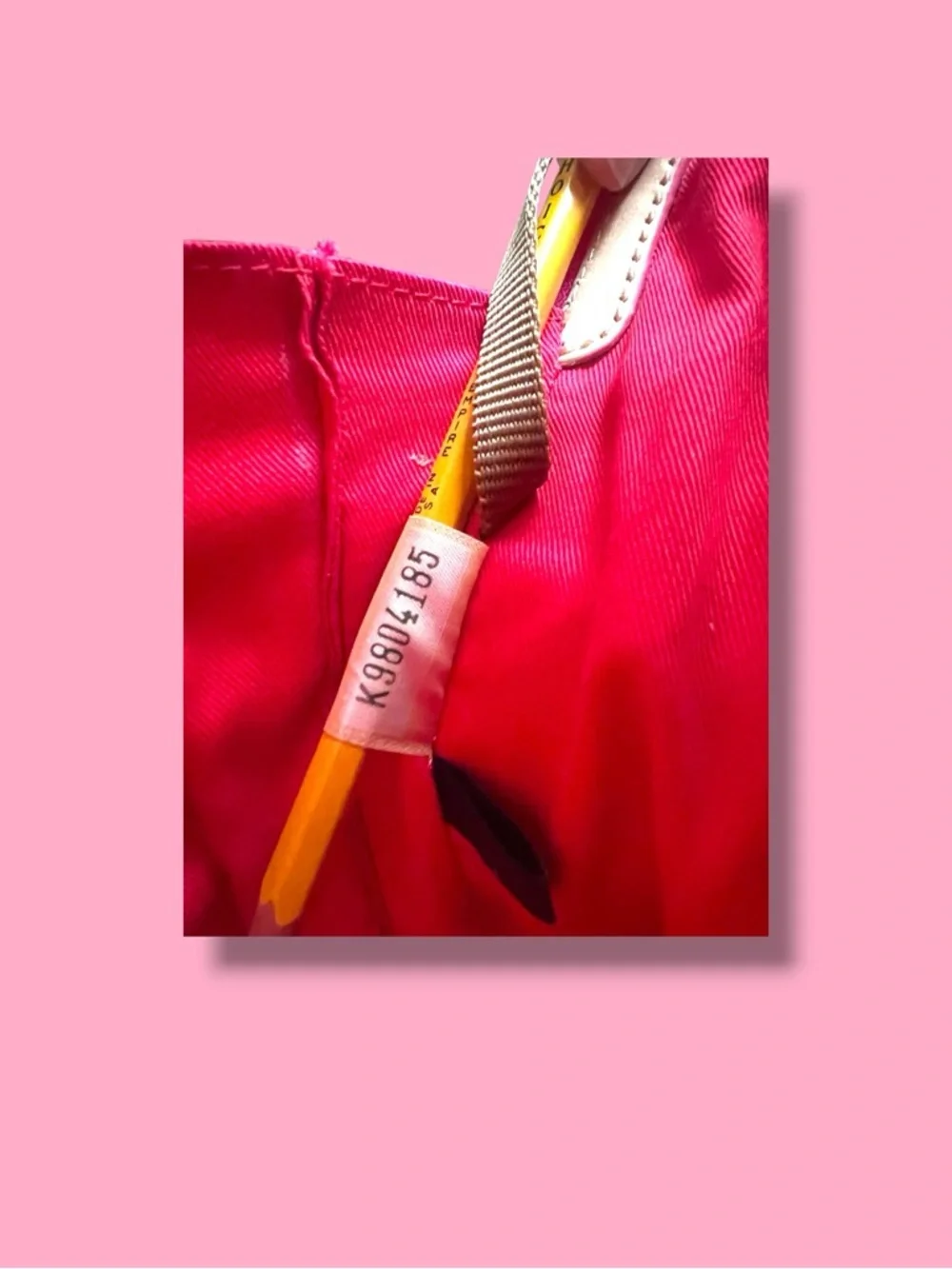 Dooney & Bourke Pink Gingham Dome Satchel with Leather Trim - Picture 6 of 6